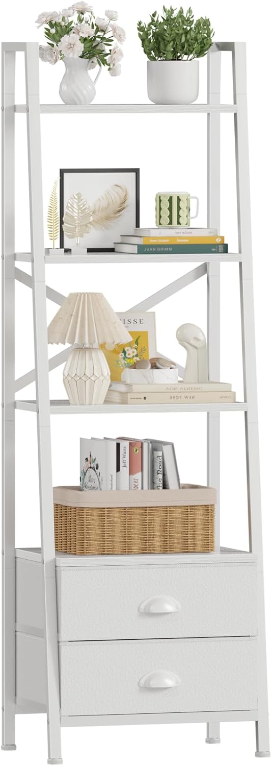 Furologee Ladder Shelf with 2 Drawers