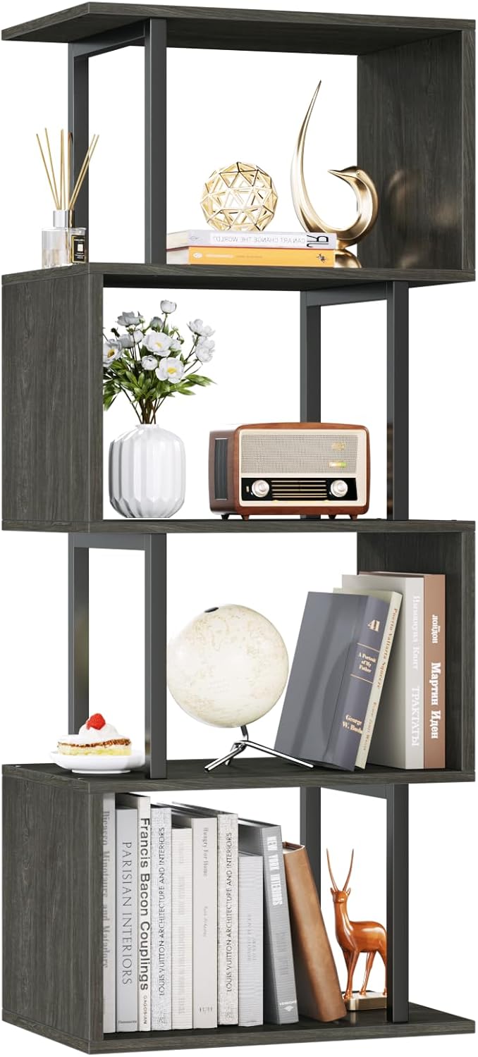 Furologee S-Shaped Geometric Bookcase