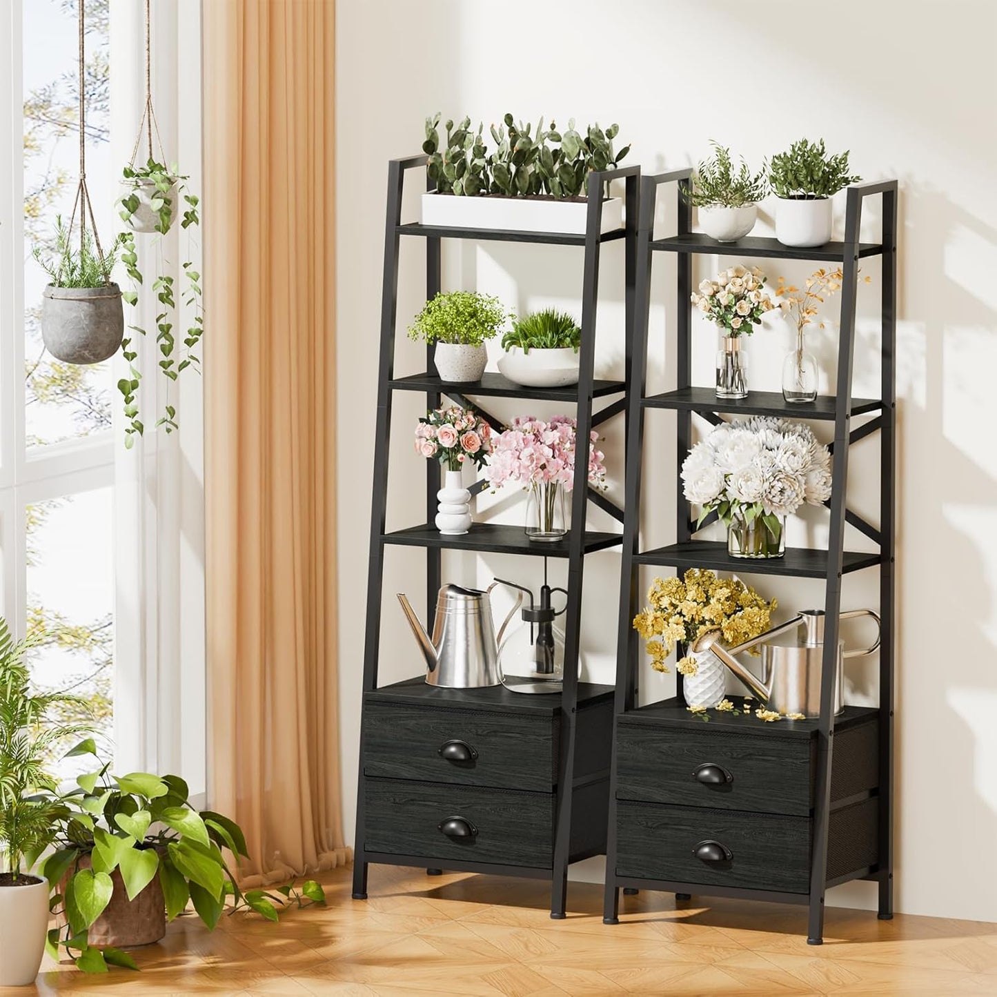 Furologee Ladder Shelf with 2 Drawers