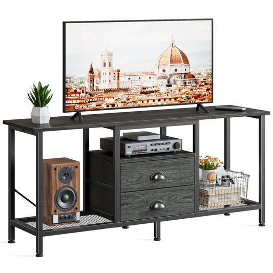 Furologee 43 Inch TV Stand with 2 Fabric Drawers