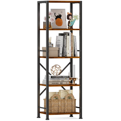 Furologee White Tall Bookshelf with Shelve