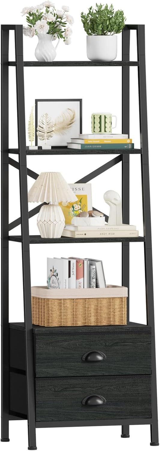 Furologee Ladder Shelf with 2 Drawers