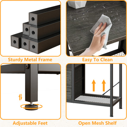 Furologee 43 Inch TV Stand with 2 Fabric Drawers