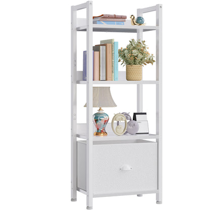 Furologee 4 Tier Bookshelf with Drawer