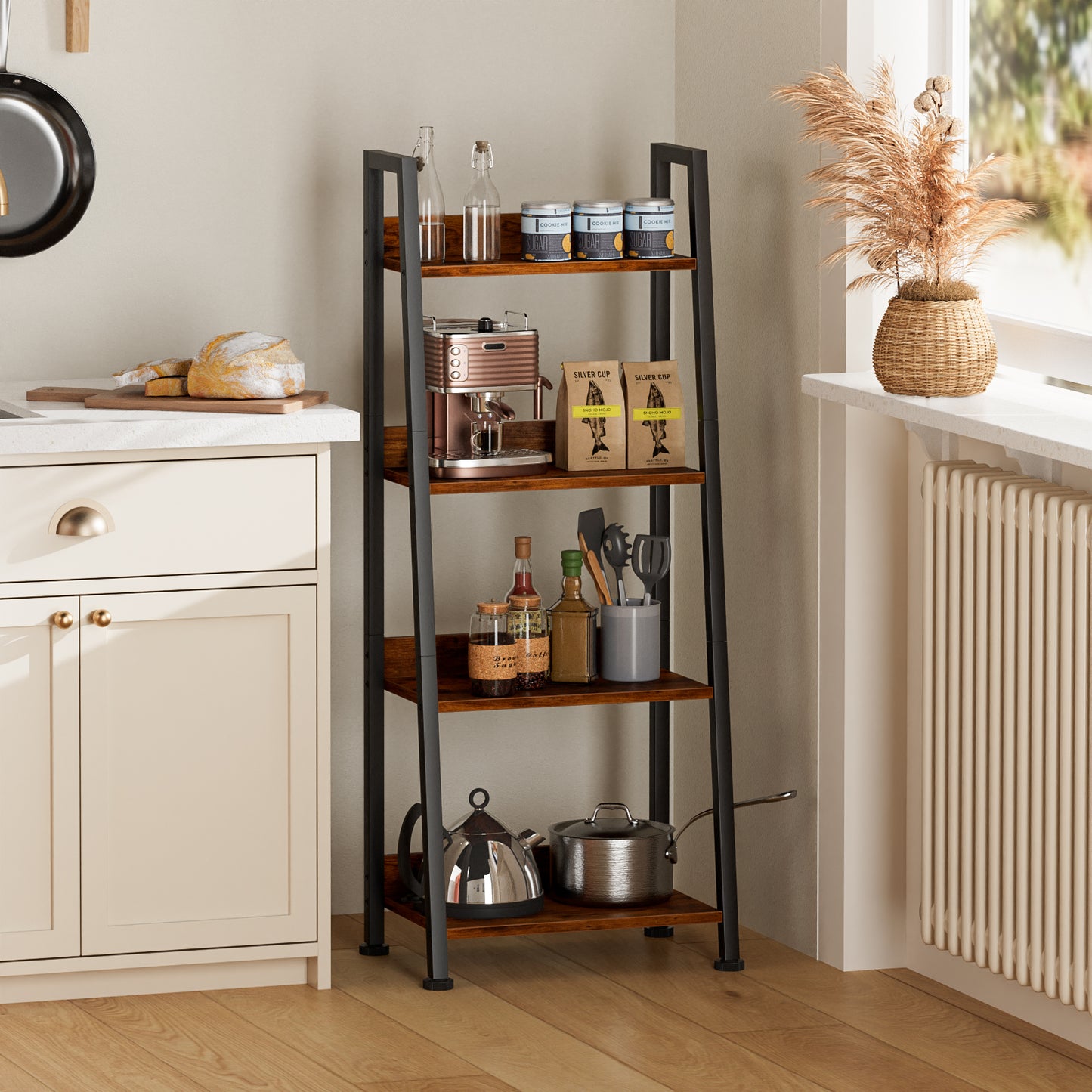 Furologee 4-Tier Ladder Shelf