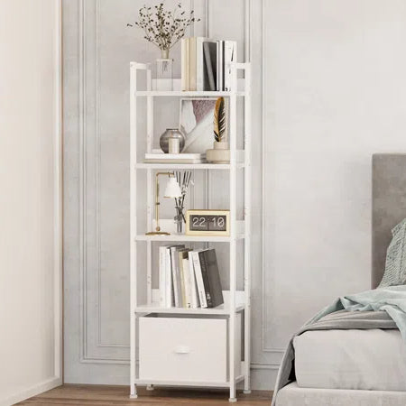 Furologee 5 Tier Bookshelf with Drawer