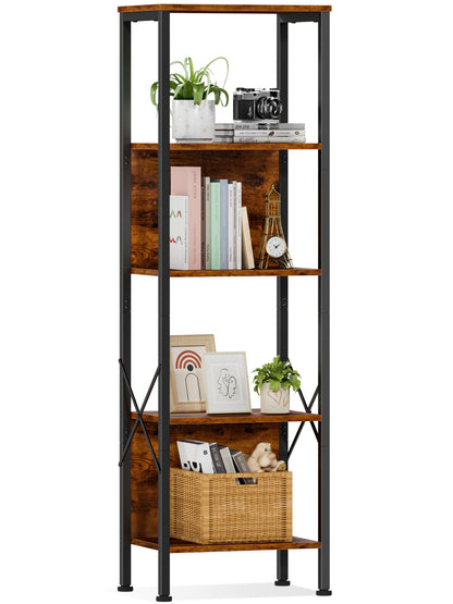 Furologee Bookshelf with Back