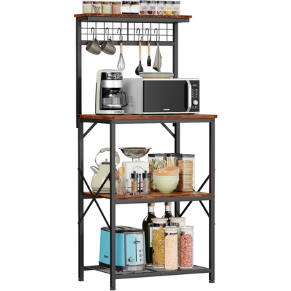 Furologee Kitchen Bakers Rack with Power Outlet