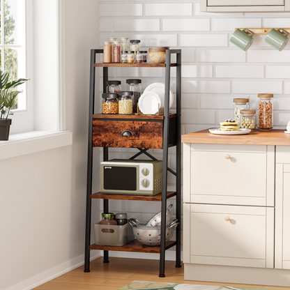 Furologee Ladder Shelf with Drawer