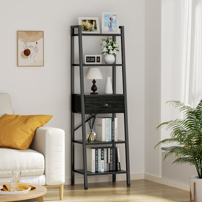 Furologee Ladder Shelf with Drawer